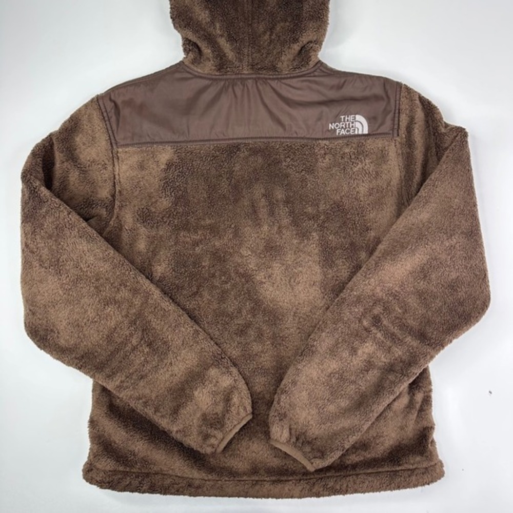 The North Face Brown Oso Fuzzy Fleece Athletic Hooded Jacket Womens Size Small - Picture 7 of 16